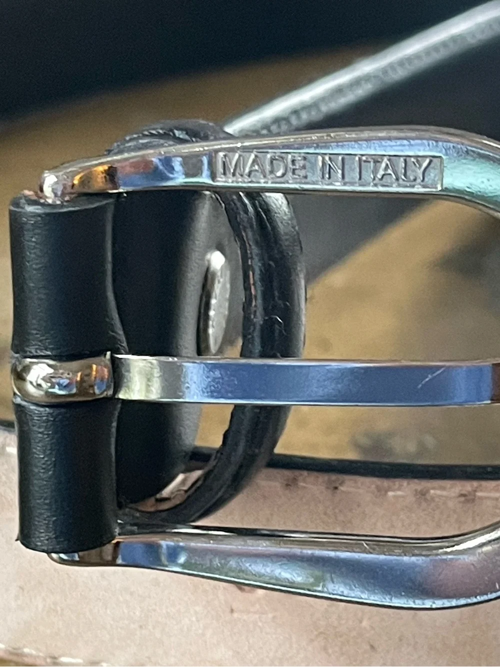 Black Leather Women's Belt